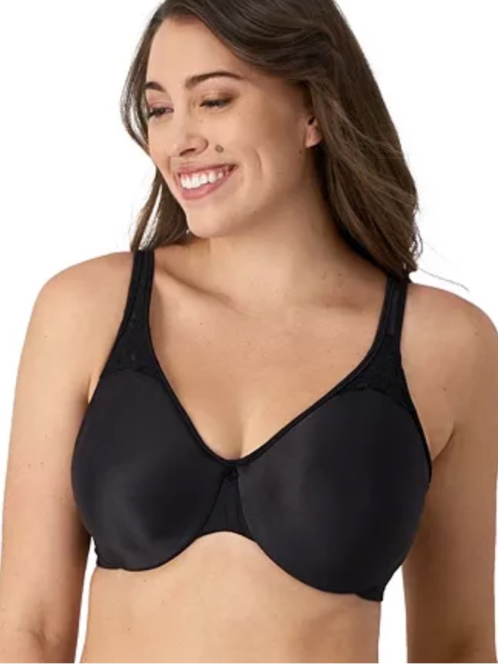 Bali Passion for Comfort Seamless Underwire Minimizer Black Bra 3385 Size 32D
